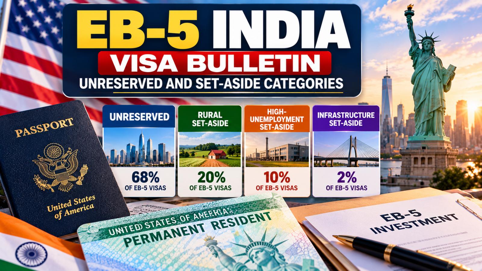 EB-5 India Visa Bulletin: Unreserved and set-aside categories