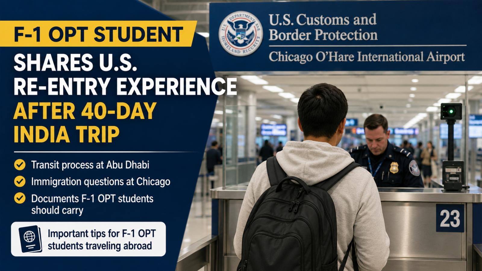 F-1 OPT Student Shares Chicago Re-Entry Experience After India Trip