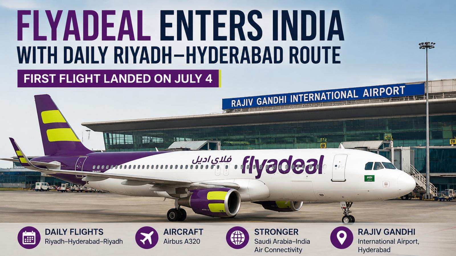 flyadeal Enters India With Riyadh-Hyderabad Route