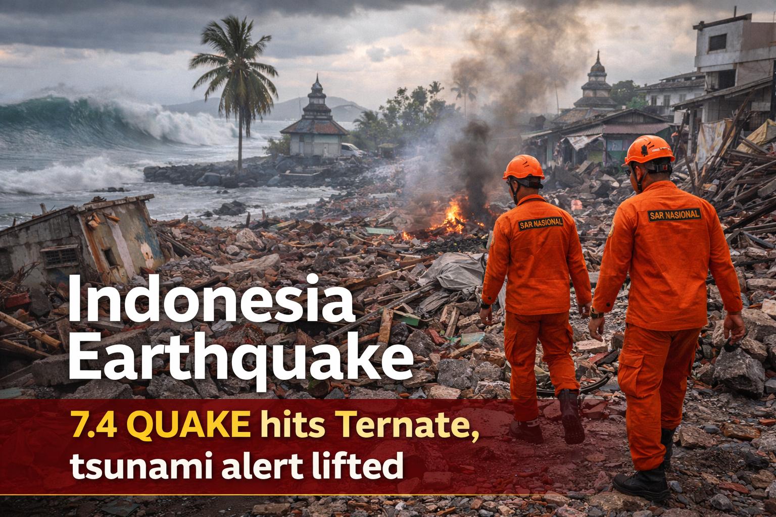 7.4 magnitude earthquake strikes Indonesia, one dead, tsunami alert lifted