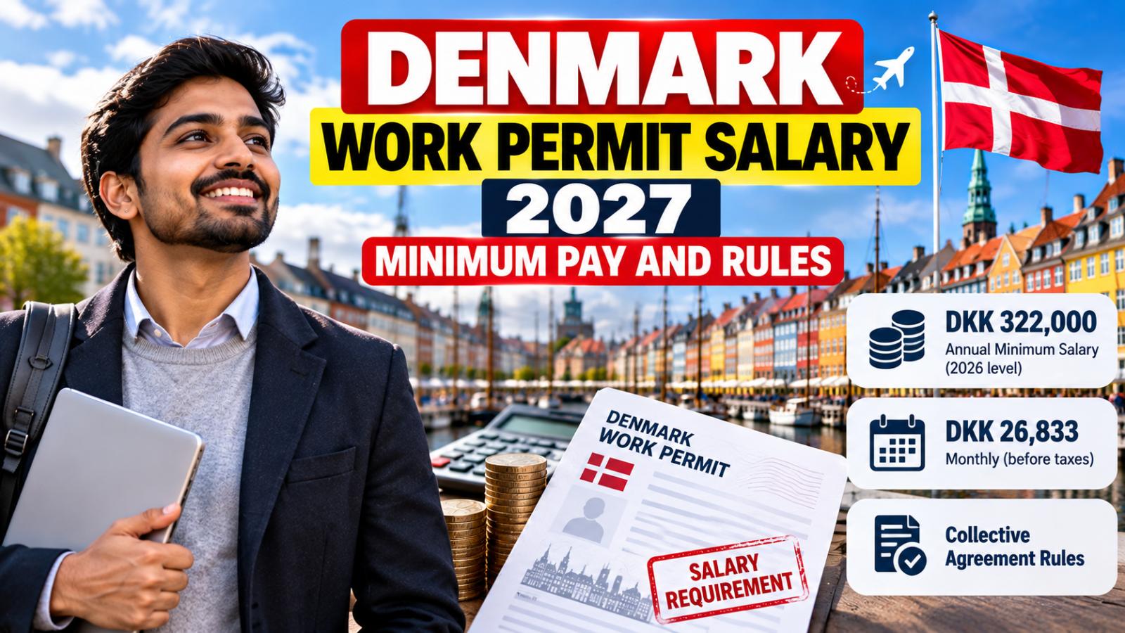 Denmark work permit salary 2027 Minimum pay and rules