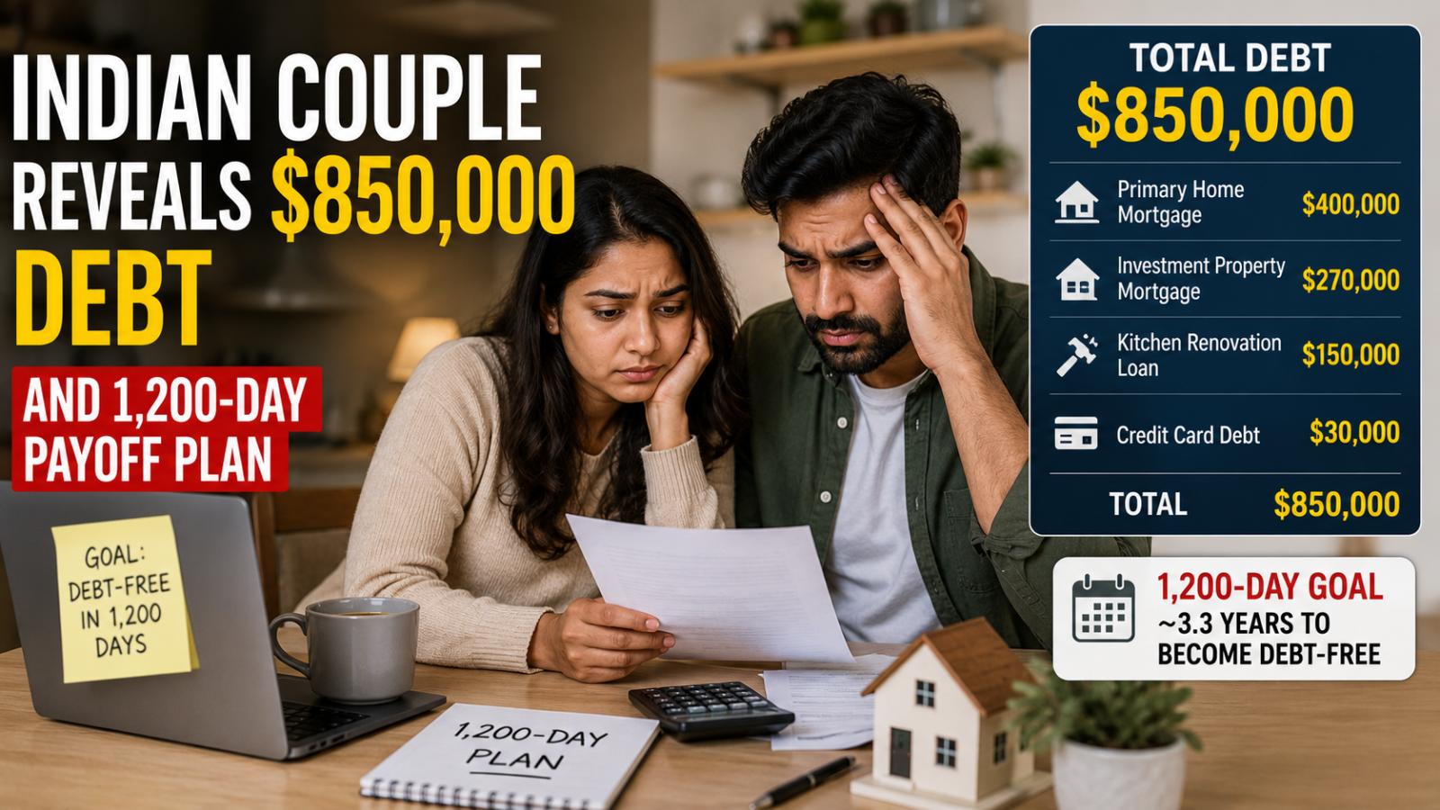 Indian Couple Reveals $850,000 Debt and 1,200-Day Payoff Plan