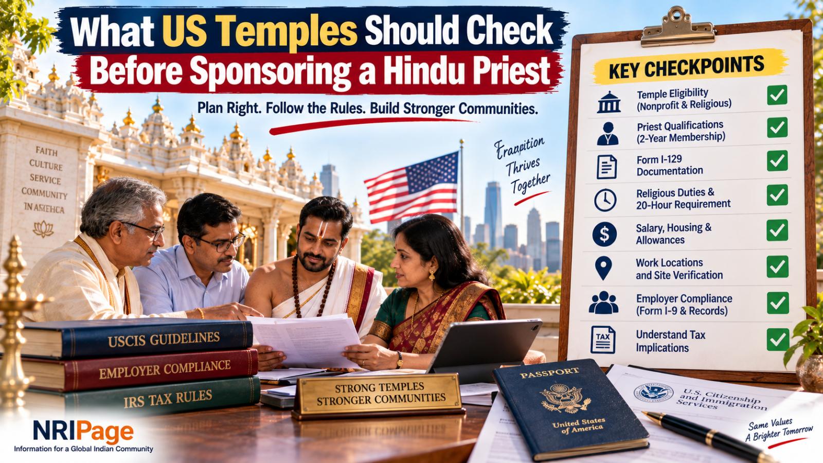 What US temples should check before sponsoring a Hindu priest