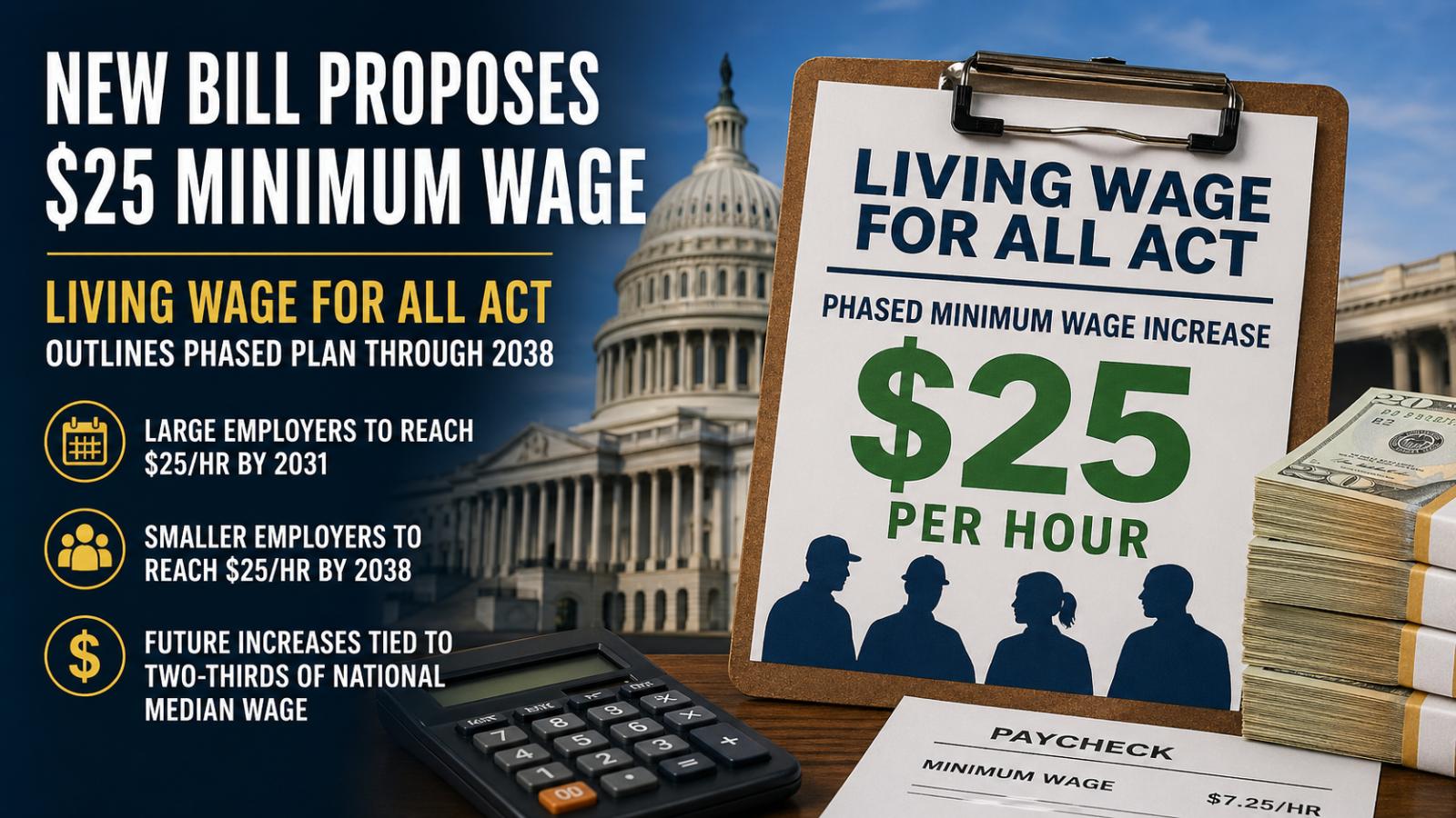 What is the Living Wage for All Act? It aims to raise minimum wage to $25
