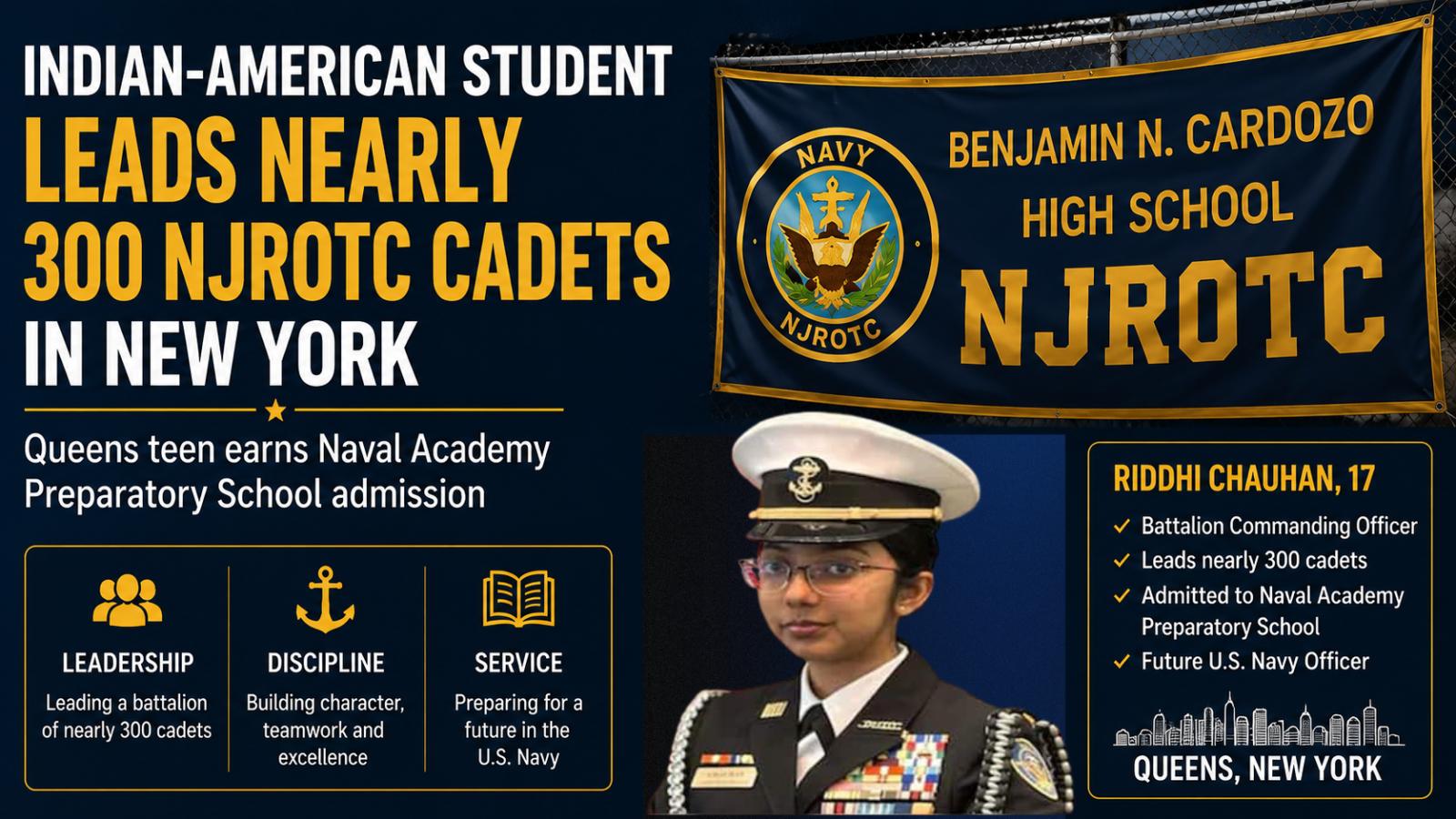 Indian-American Student Leads 300 NJROTC Cadets in New York
