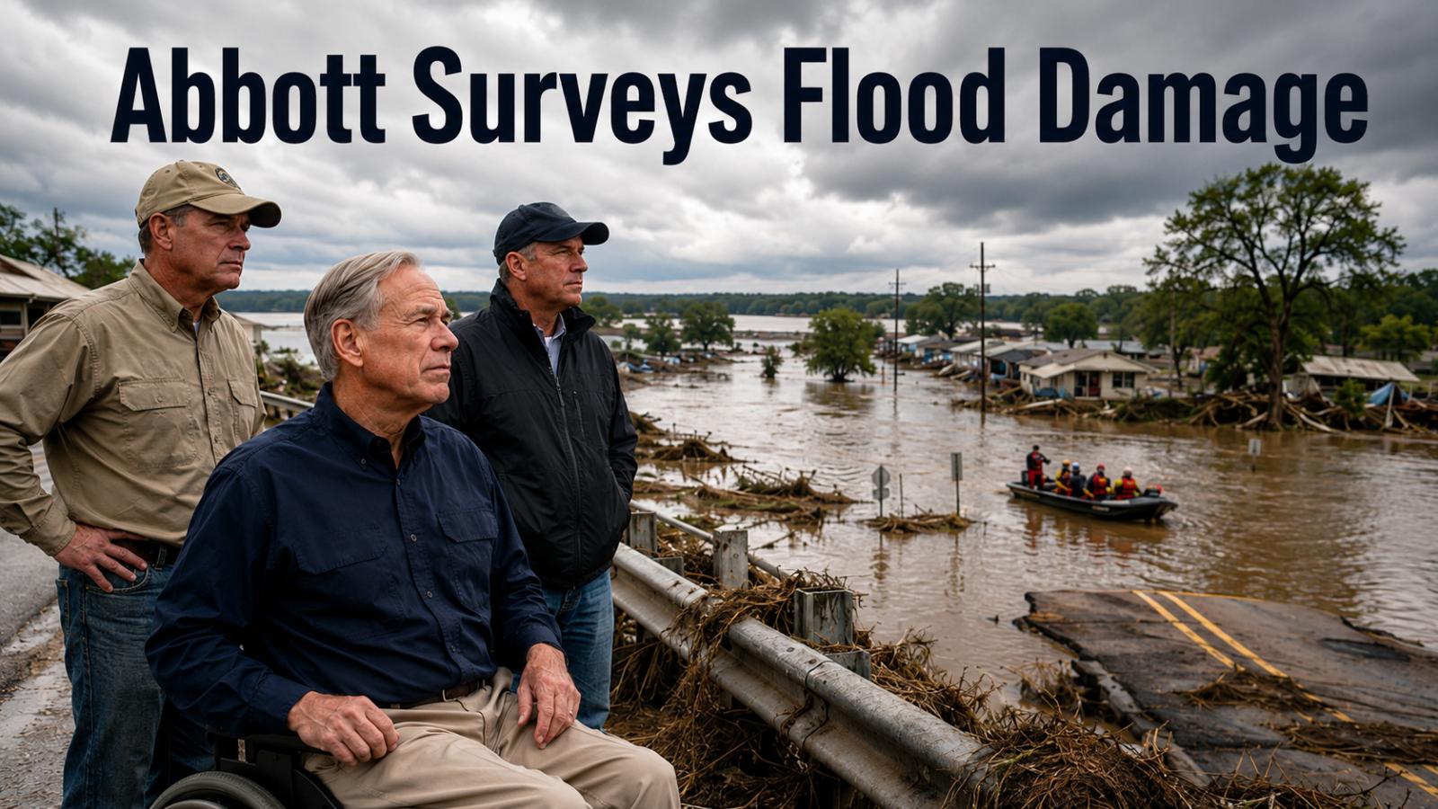 Abbott surveys Texas flood damage as death toll reaches 3