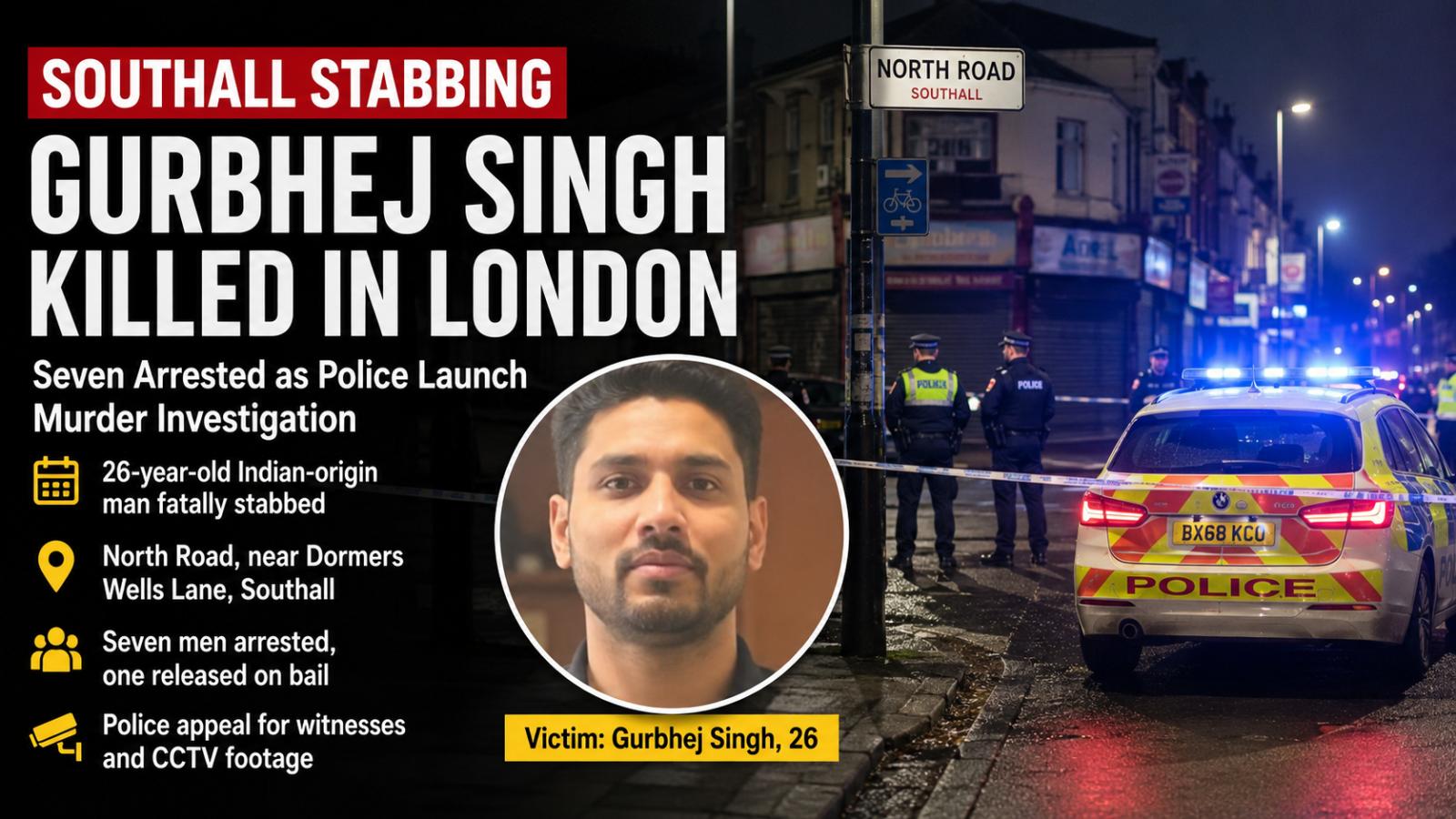 Gurbhej Singh Killed in Southall Stabbing; Seven Arrested