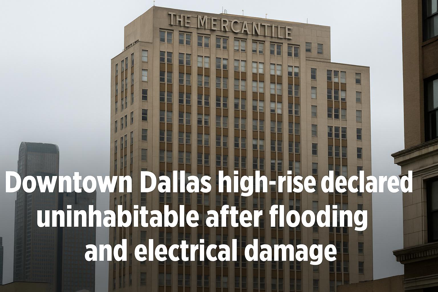 Downtown Dallas high-rise declared uninhabitable after flooding and electrical damage