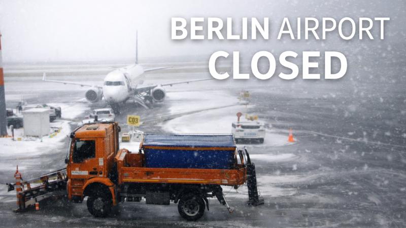 Berlin airport remains closed as black ice halts flights across eastern Germany
