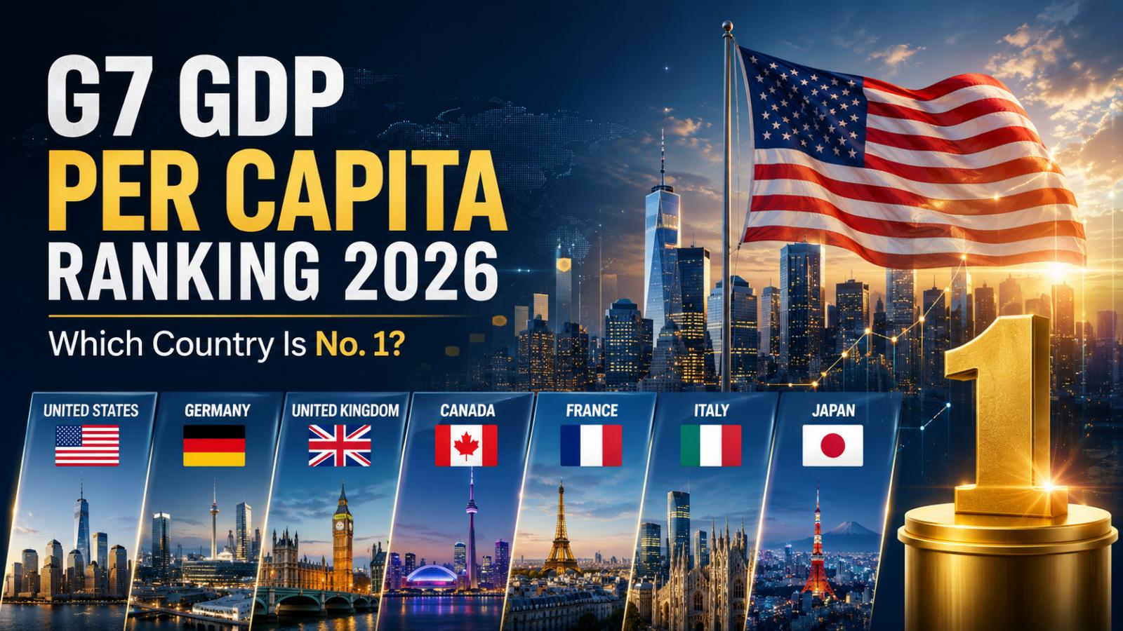G7 GDP Per Capita Ranking 2026: US First, India Below Average