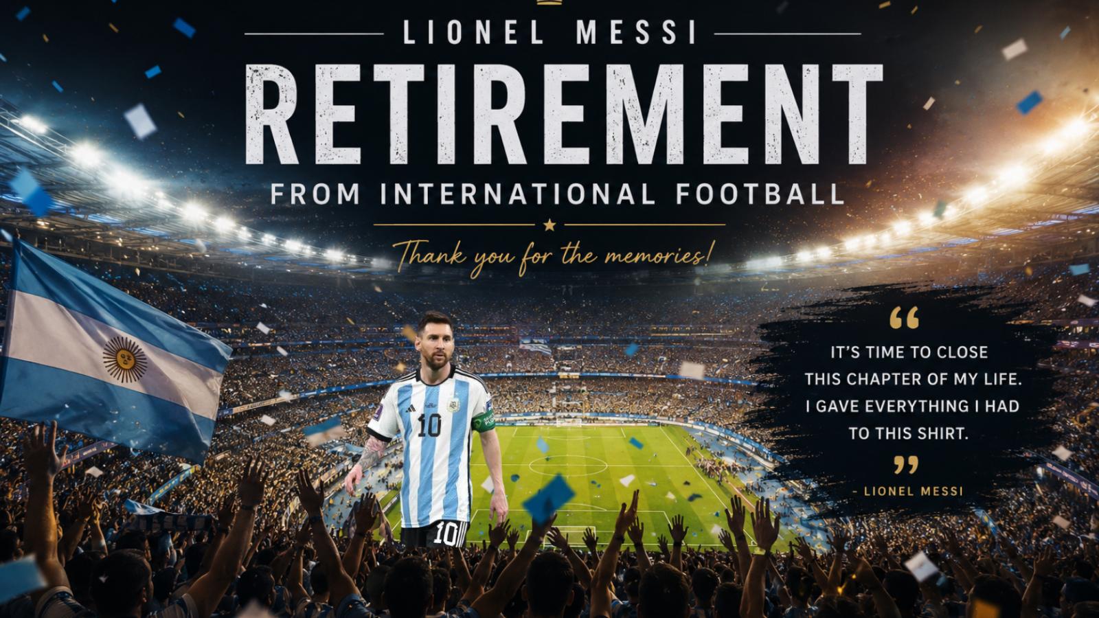 Lionel Messi retires from international football with Argentina