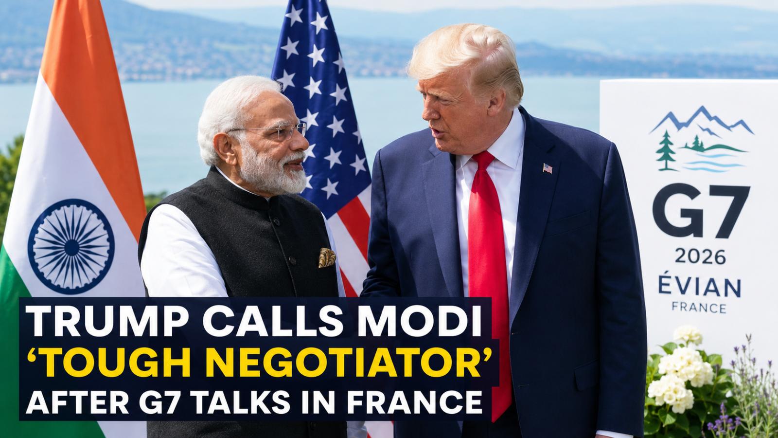 Trump Calls Modi ‘Tough Negotiator’ at 2026 G7 Meeting