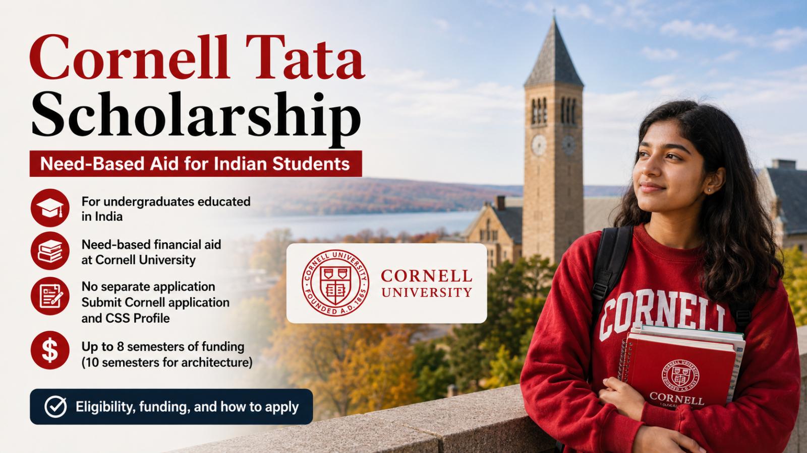 Cornell Tata Scholarship: Eligibility, Financial Aid and How to Apply