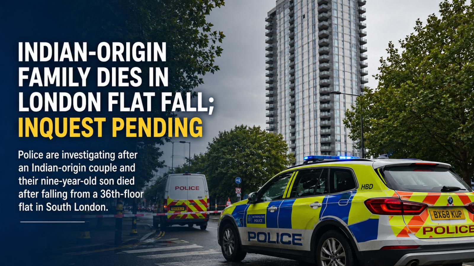 Indian-Origin Family Dies in London Flat Fall; Inquest Pending