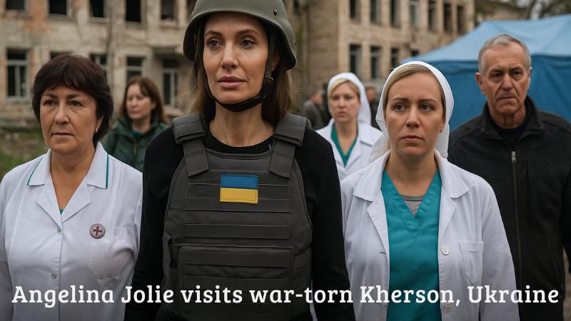 Angelina Jolie visits war-hit Kherson in Ukraine amid ongoing Russian attacks