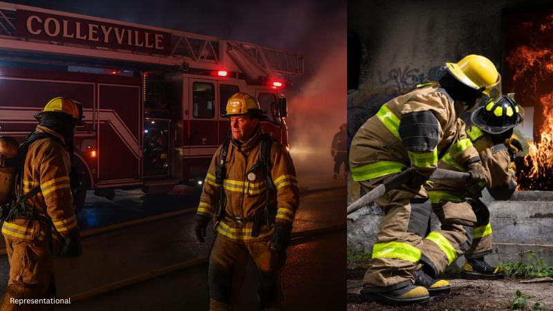 Three Colleyville firefighters injured battling blaze on Emerald Drive