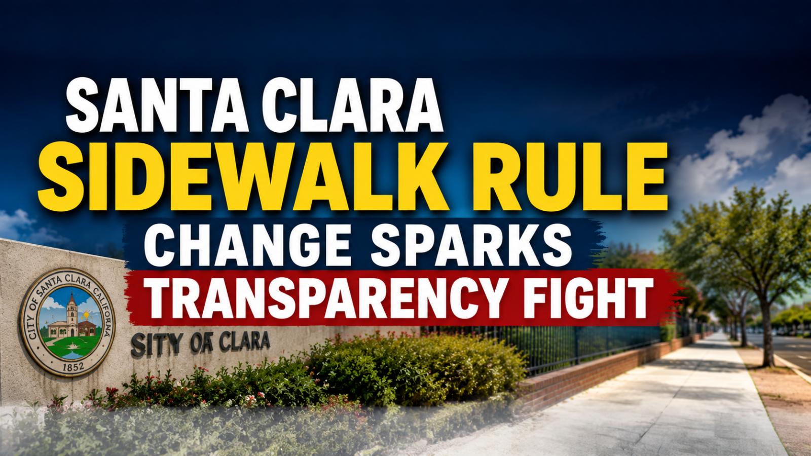 Santa Clara Sidewalk Rule Change Sparks Transparency Fight