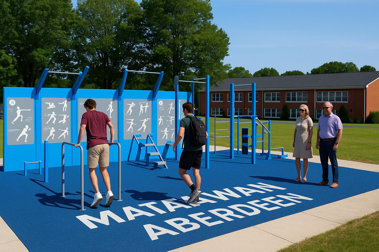 Matawan-Aberdeen opens new outdoor fitness court for students and community