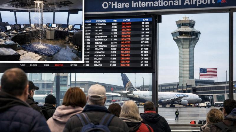 O'Hare Airport faces widespread delays after burst pipe disrupts air traffic control