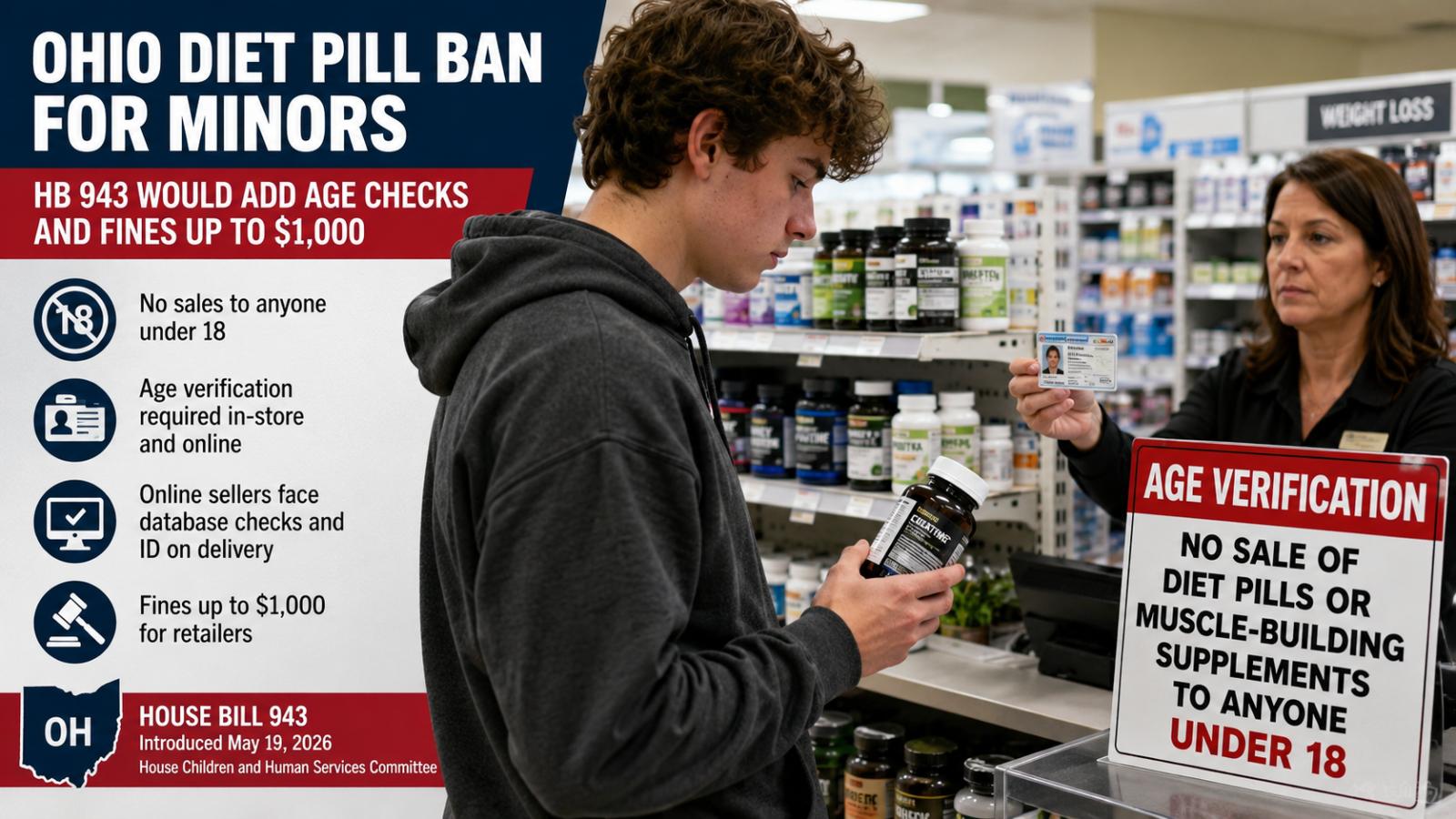 Ohio Diet Pill Ban for Minors Would Add Age Checks and $1,000 Fines