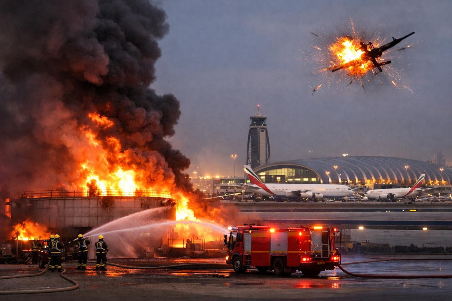 Drone incident near Dubai airport triggers fire, flights temporarily suspended