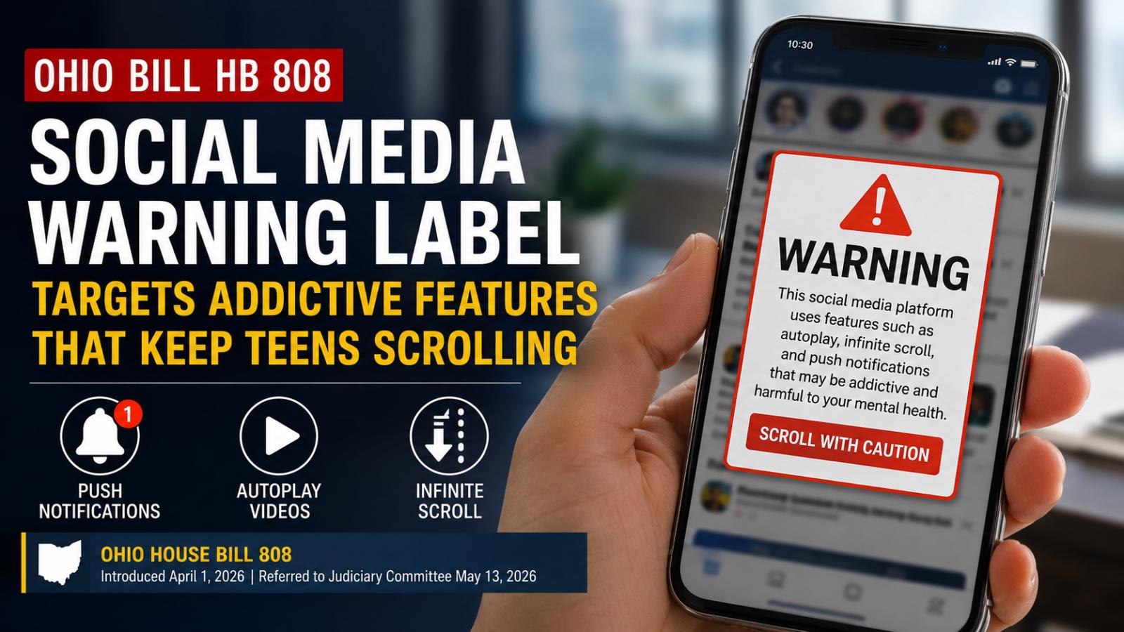 Ohio Social Media Warning Label Bill Referred To Judiciary Committee