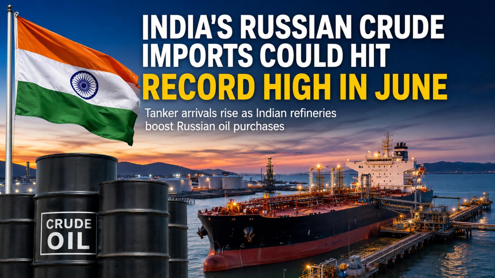 India’s Russian Crude Imports in June Could Reach Record High