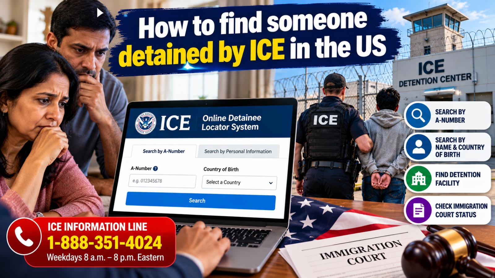 How to find someone detained by ICE in the US