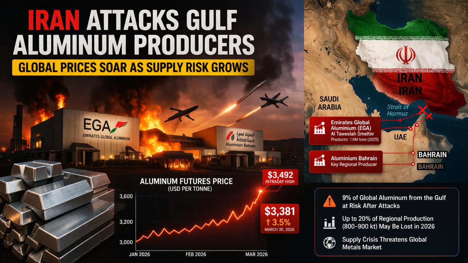 US–Israel–Iran War  Iran attacks Gulf aluminum producers, sending global prices soaring