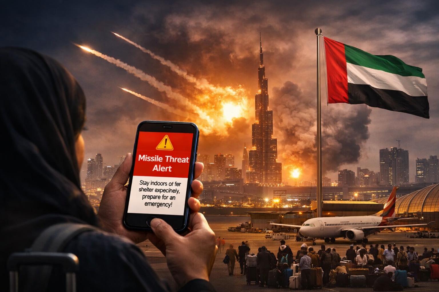 US–Israel–Iran War | Dubai residents receive missile alerts as Middle East tensions disrupt flights
