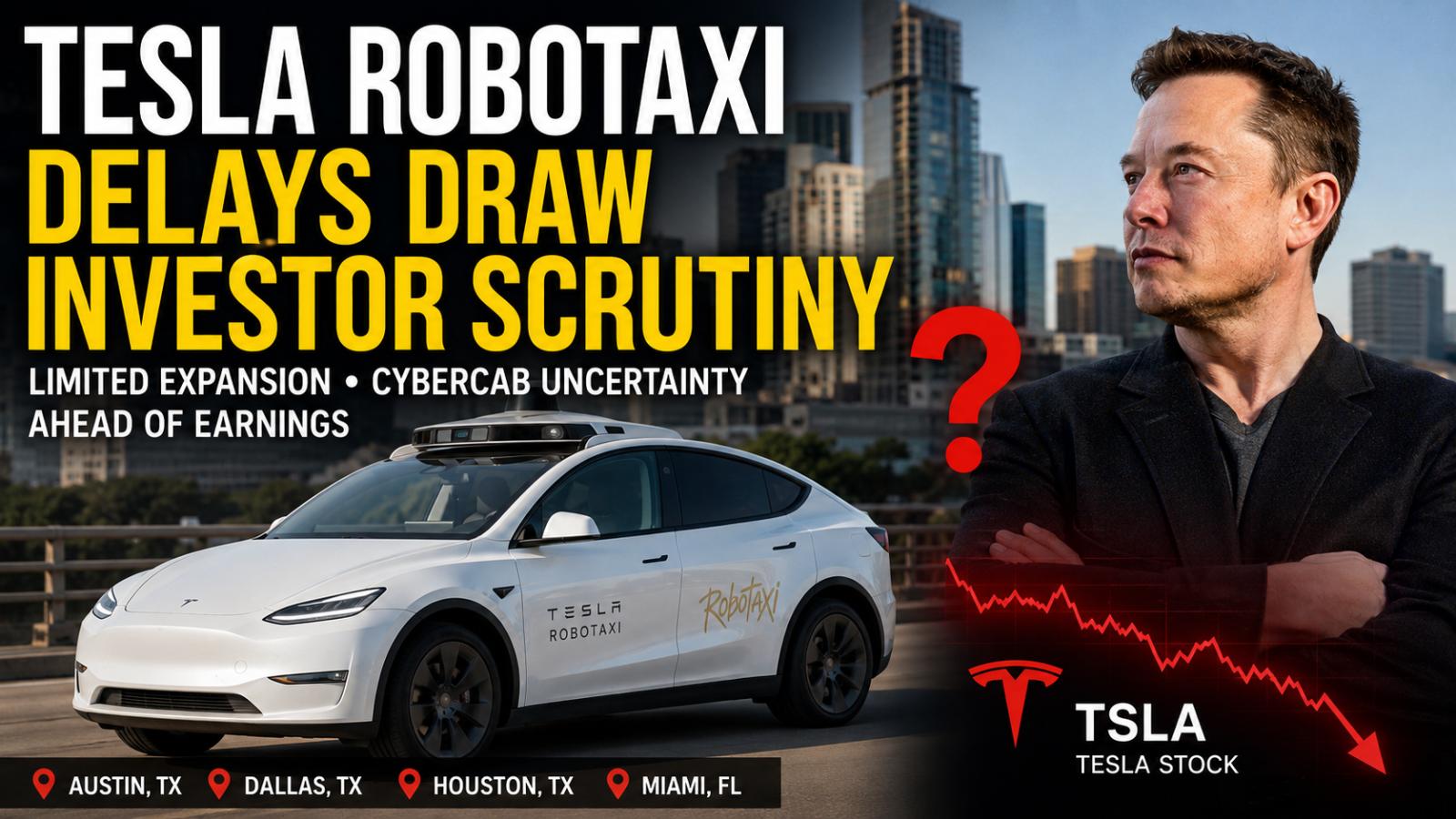 Tesla Robotaxi Delays Draw Investor Scrutiny Before Earnings