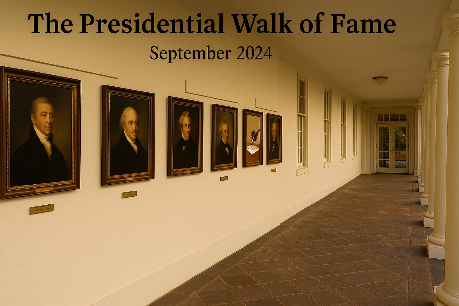 White House walkway shows all presidents except Biden replaced by autopen photo