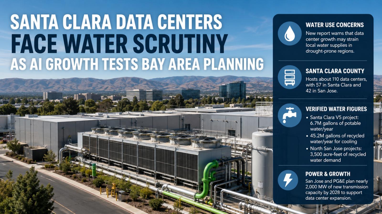 Santa Clara Data Centers Face Water Scrutiny Amid AI Growth