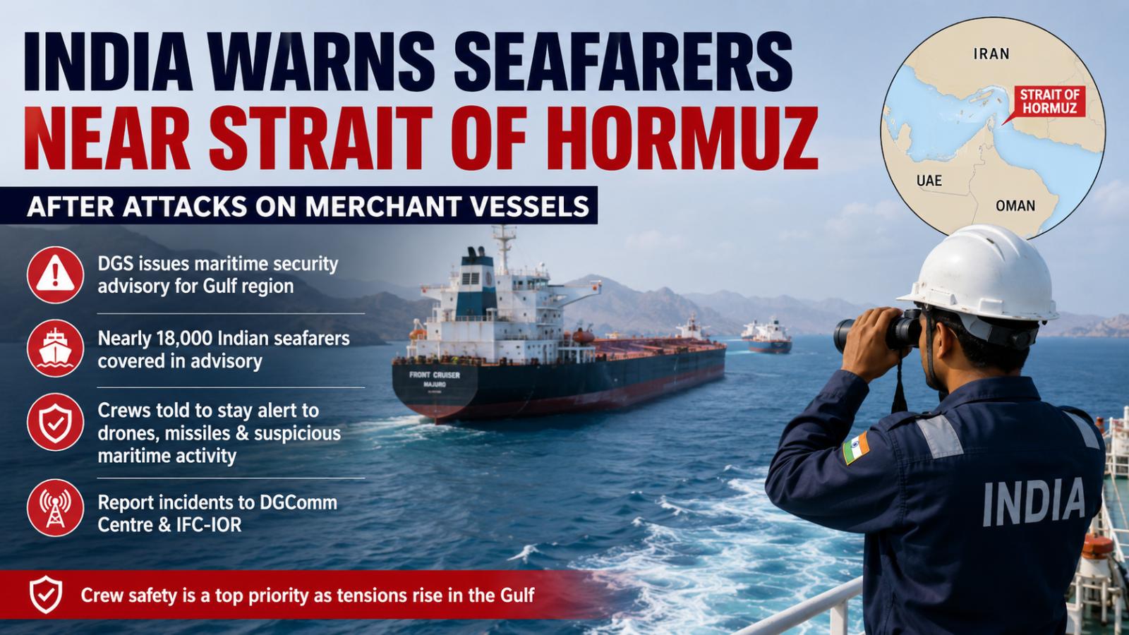 India Maritime Advisory Warns Seafarers Near Hormuz
