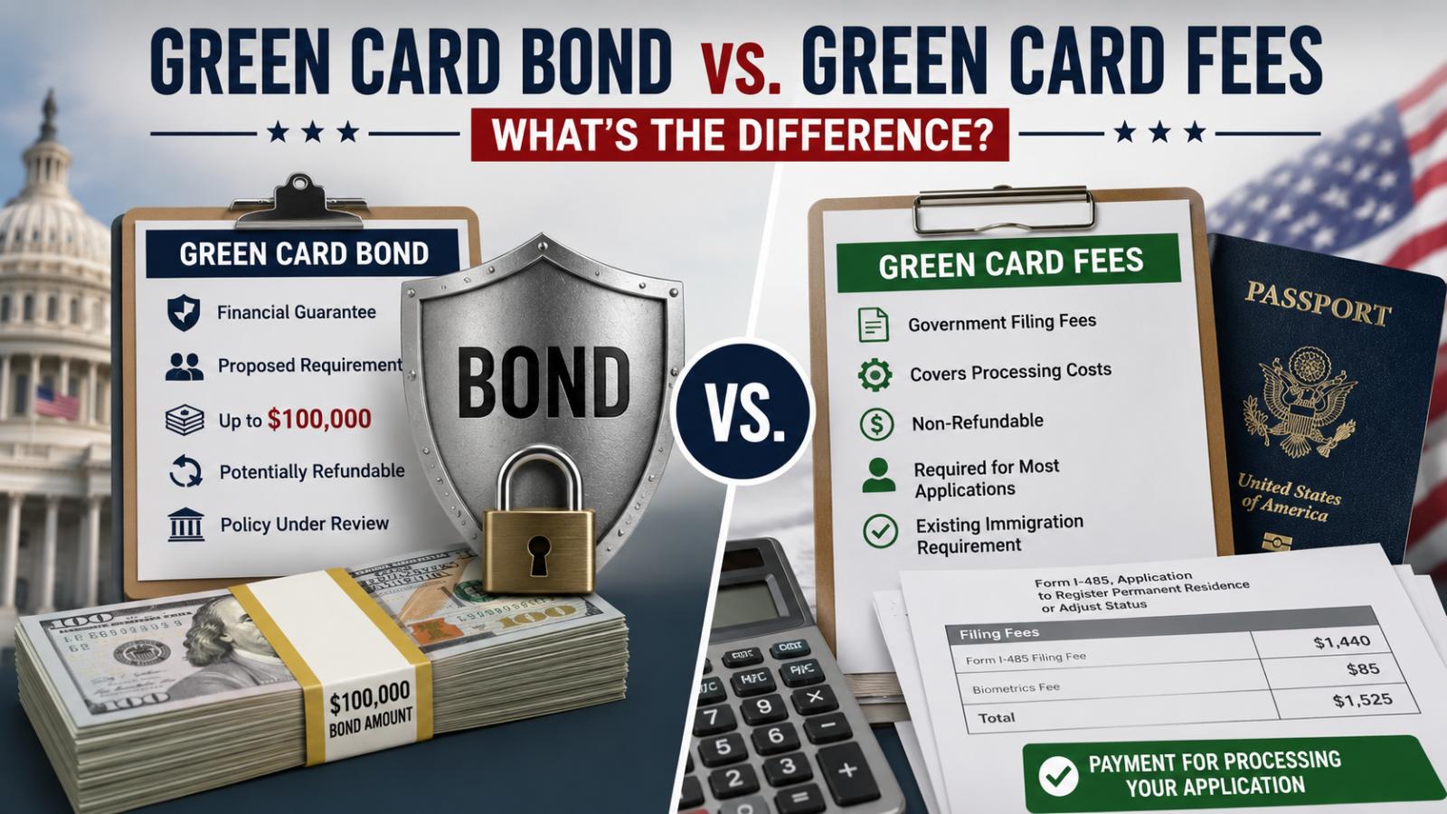 Green Card Bond vs. Green Card Fees: What's the Difference?