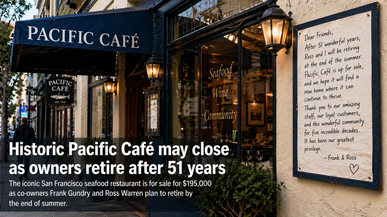 Pacific Café faces possible closure without buyer after decades of service