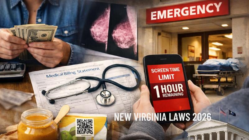 New Virginia laws take effect Jan. 1, impacting wages, health care, and data privacy