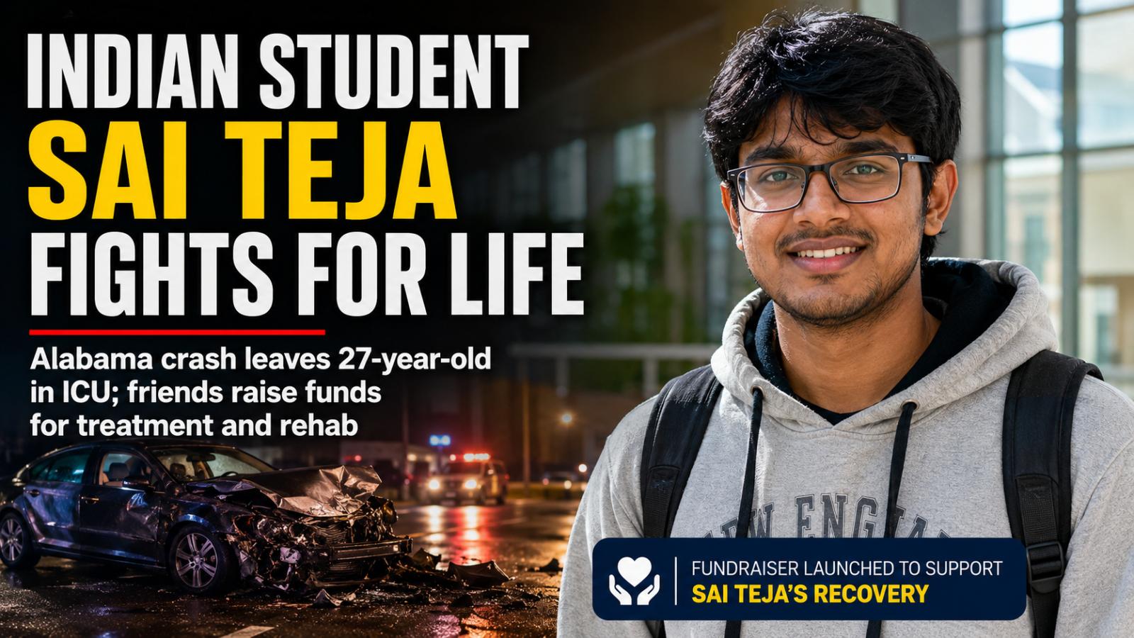 Indian Student Injured in Montgomery Crash Remains Unconscious