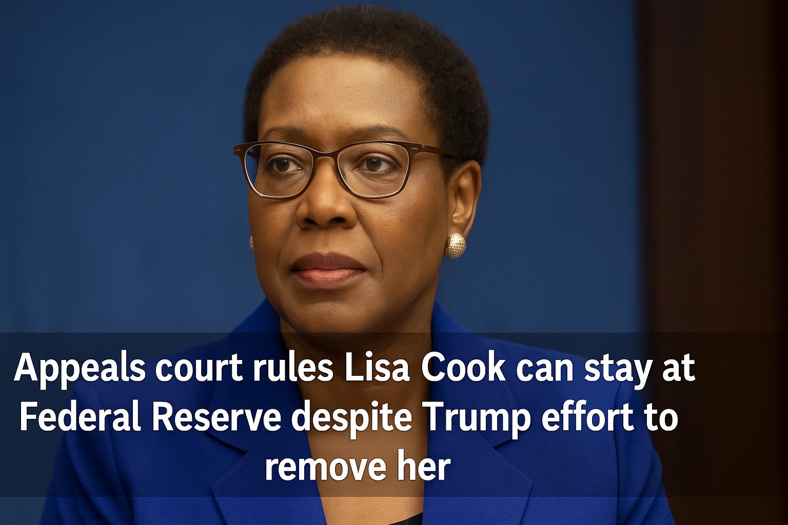 Appeals court rules Lisa Cook can stay at Federal Reserve despite Trump effort to remove her