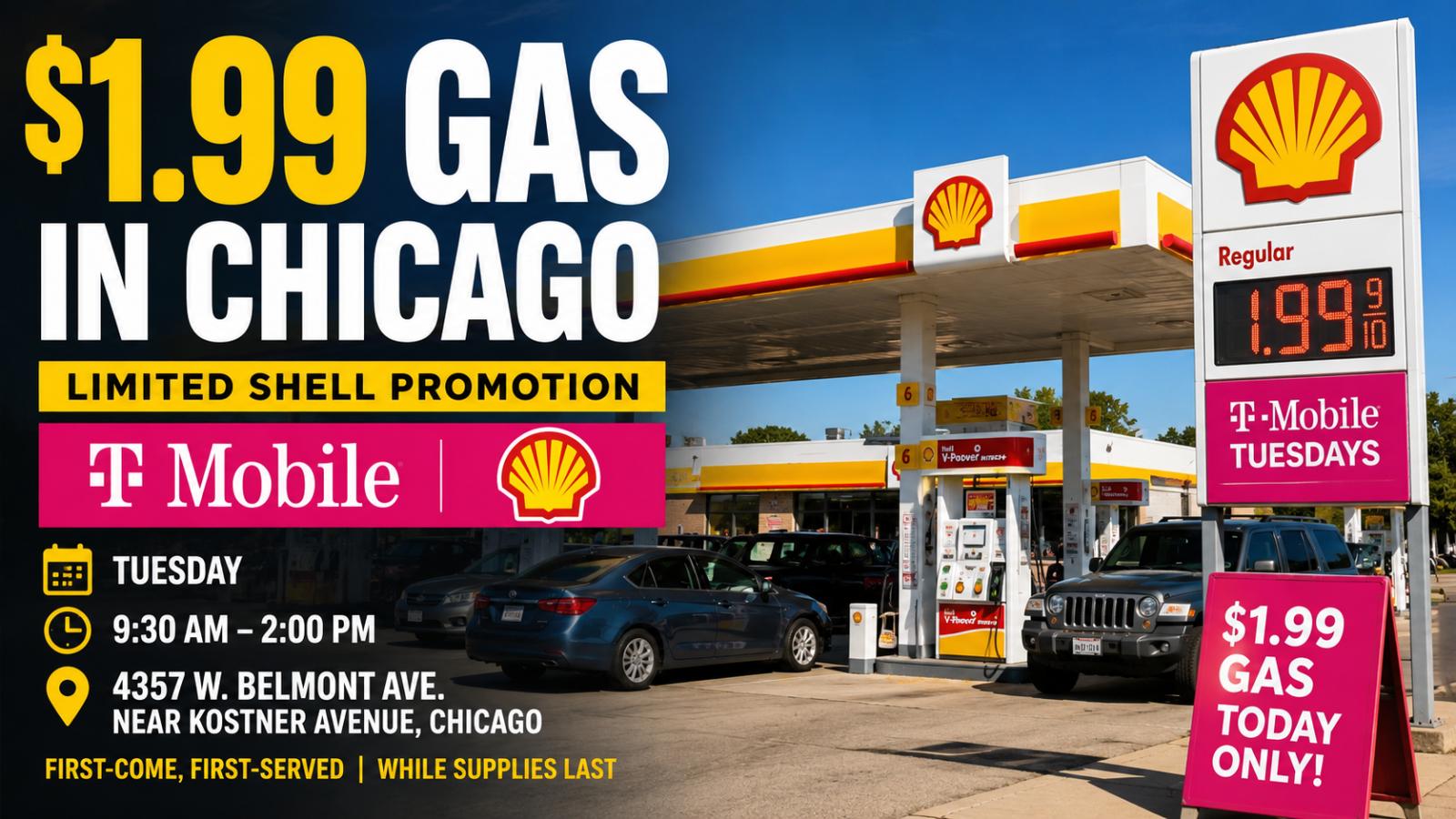 Belmont Avenue Shell to Offer $1.99 Gas in Chicago Promotion