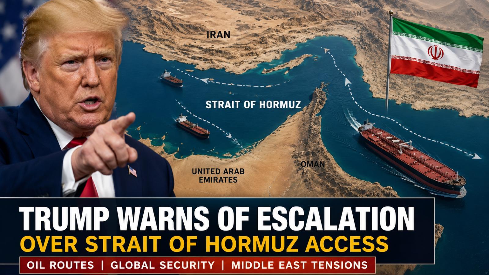 Trump warns of escalation over Strait of Hormuz access