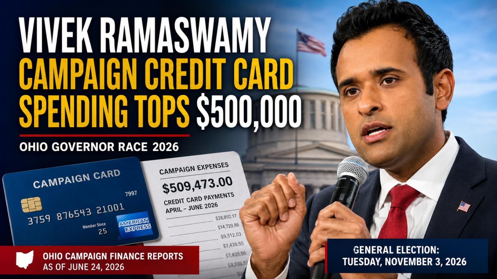 Vivek Ramaswamy Campaign Credit Card Spending Tops $500,000