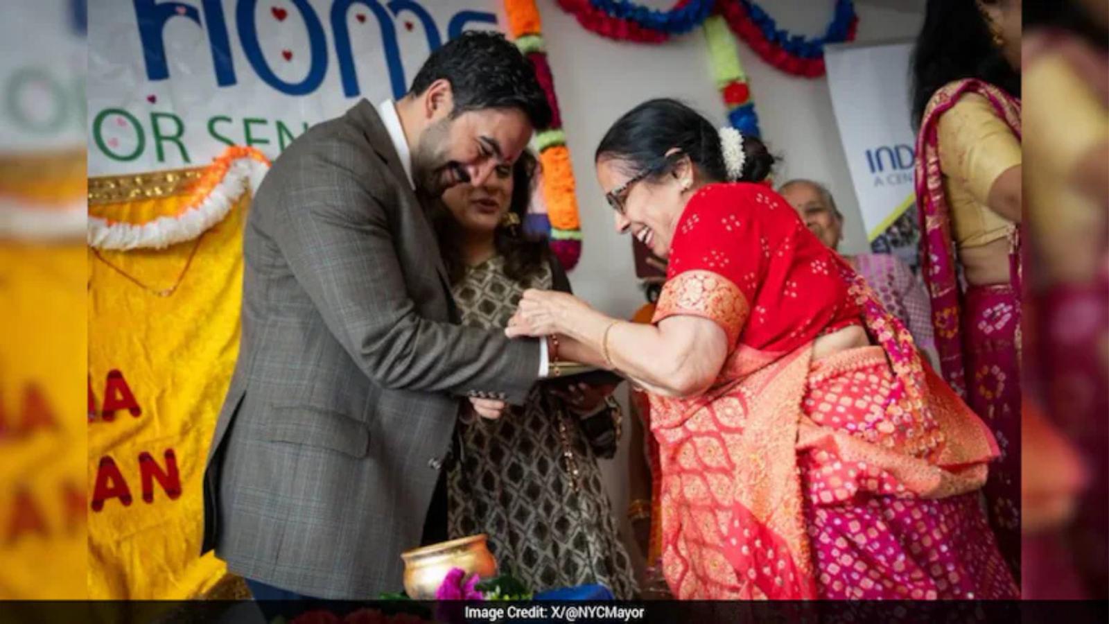NYC Mayor Zohran Mamdani celebrates Raksha Bandhan with seniors