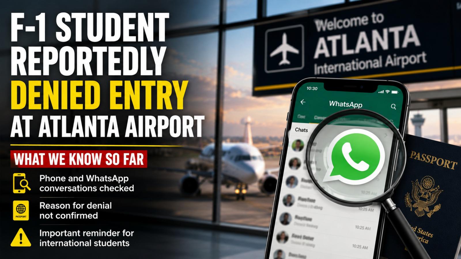 F-1 Student Reportedly Denied Entry at Atlanta Airport