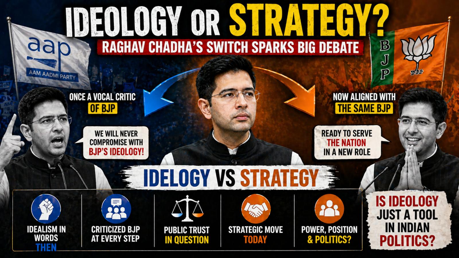 Did Raghav Chadha’s switch expose ideology as strategy in politics? Yes, it raises serious questions