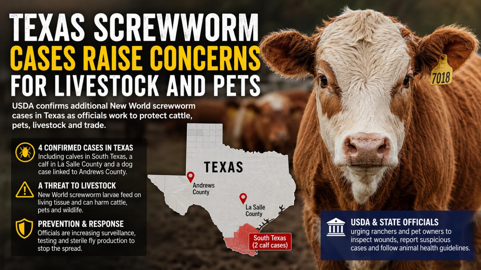 Texas Screwworm Cases Put USDA and Cattle Ranchers on Alert
