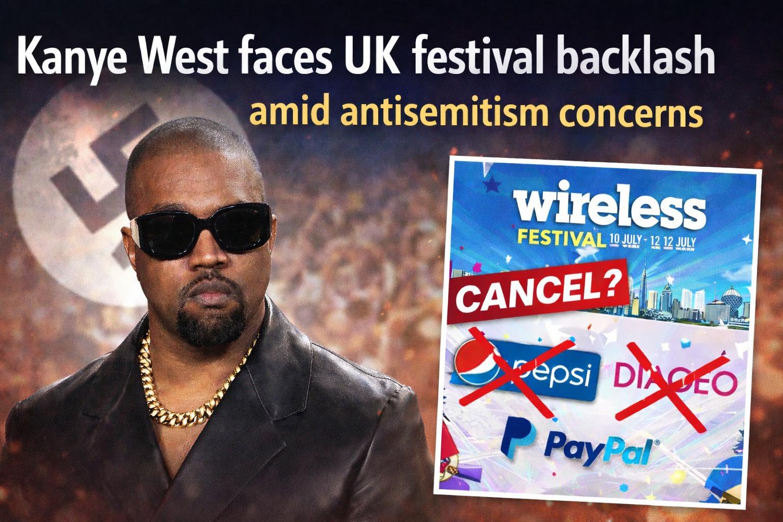 Kanye West faces pressure over UK festival amid antisemitism concerns