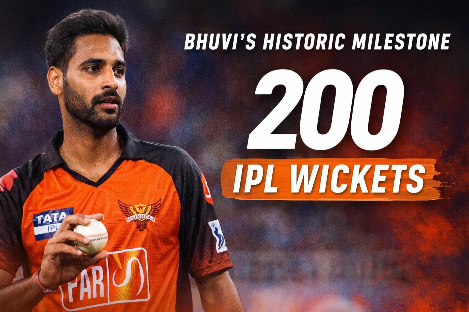 Bhuvneshwar Kumar reaches 200 IPL wickets in historic milestone