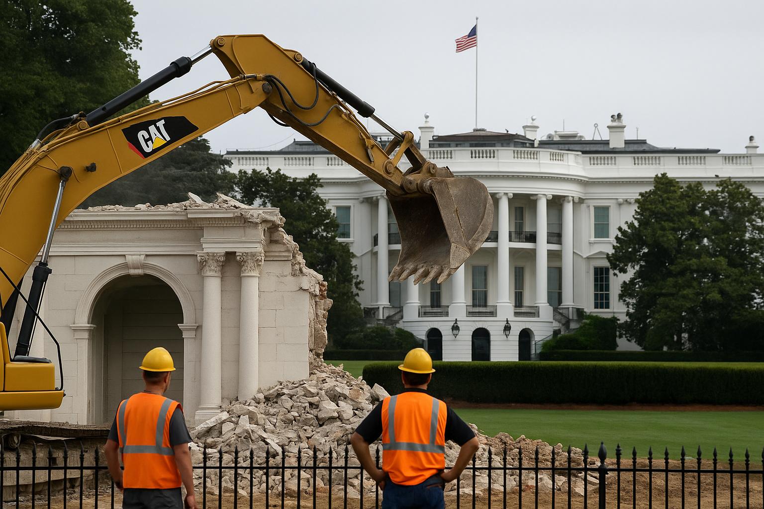 White House East Wing demolition sparks outrage over Trump’s new ballroom plan