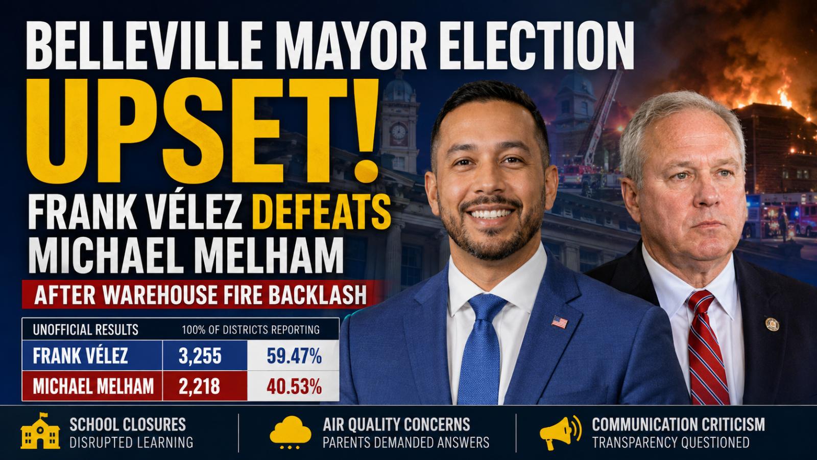 Belleville Mayor Upset  Frank Velez Wins After Fire Backlash